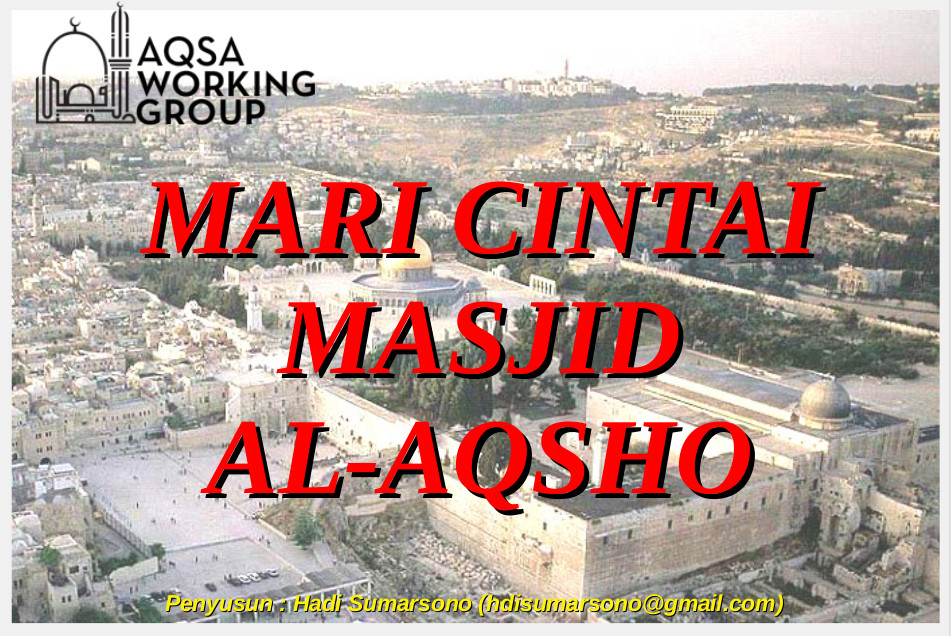 Mari Cintai Masjid Al-Aqsho